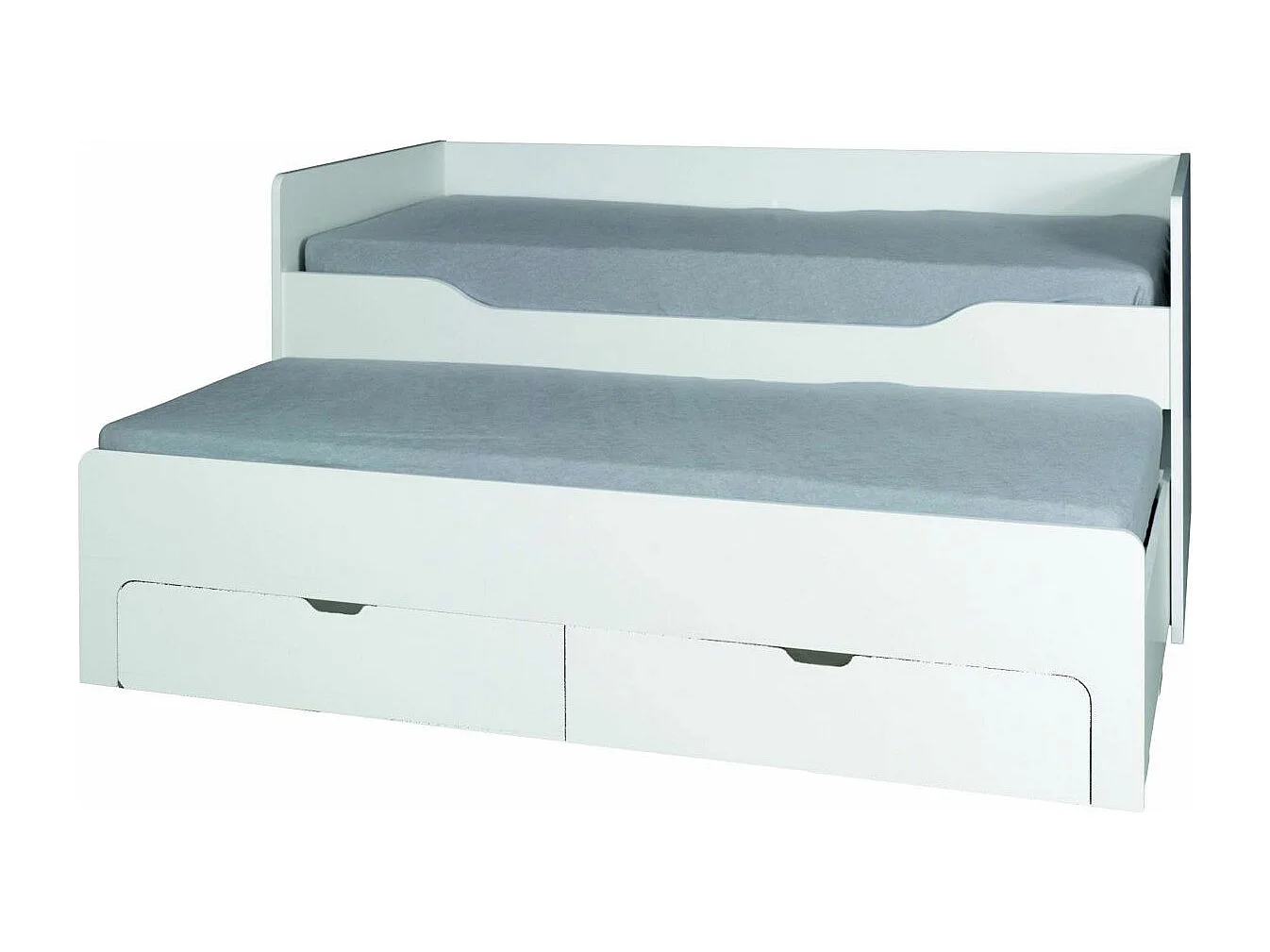 BETT MIT AUSZIEHLIEGE Rico weiß 96 / 197,5 / 80cm