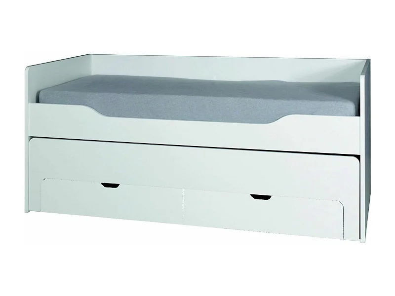 BETT MIT AUSZIEHLIEGE Rico weiß 96 / 197,5 / 80cm