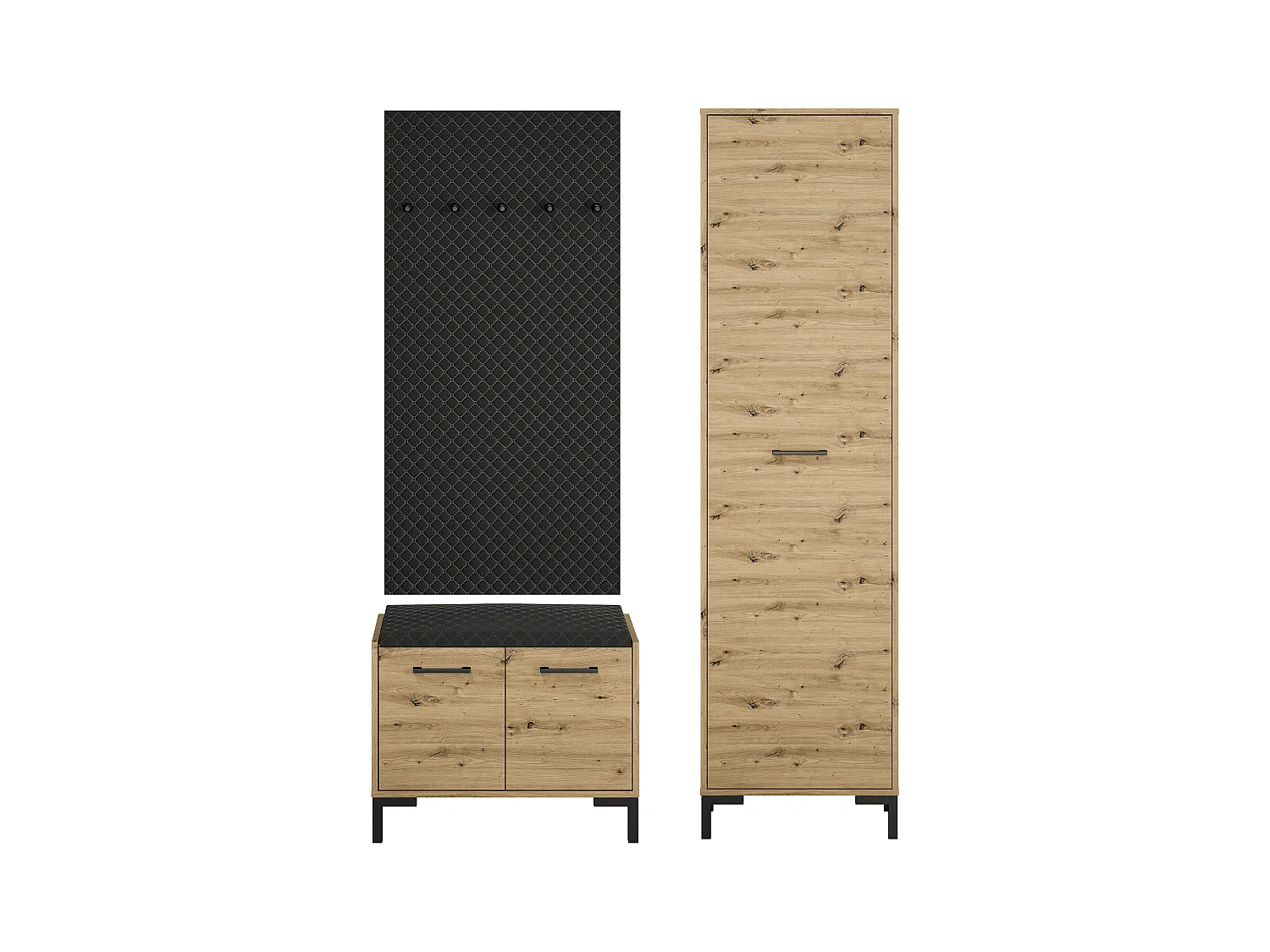 GARDEROBE Nevio Artisan Eiche 3-teilig