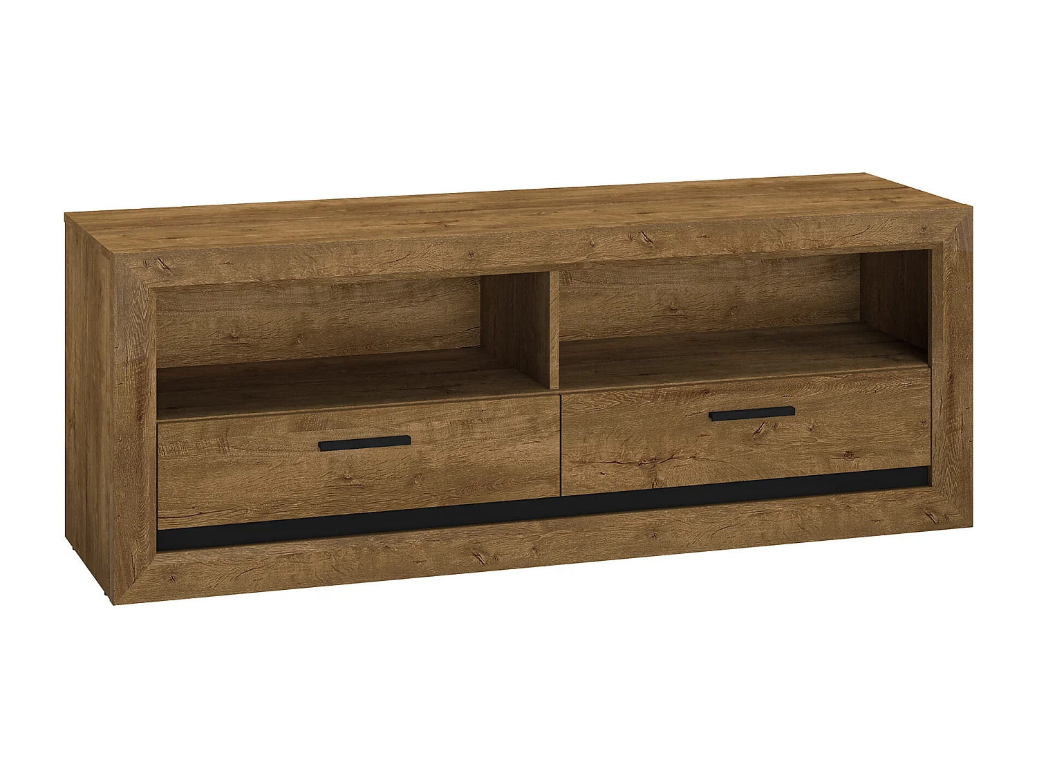 LOWBOARD Baltica Lefkas Eiche / schwarz 147 / 43 / 55cm