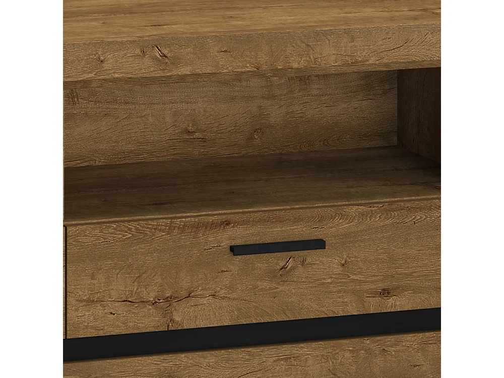 LOWBOARD Baltica Lefkas Eiche / schwarz 147 / 43 / 55cm