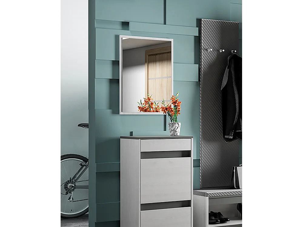 SPIEGEL Hyga Pinie weiß 50 / 2 / 65cm