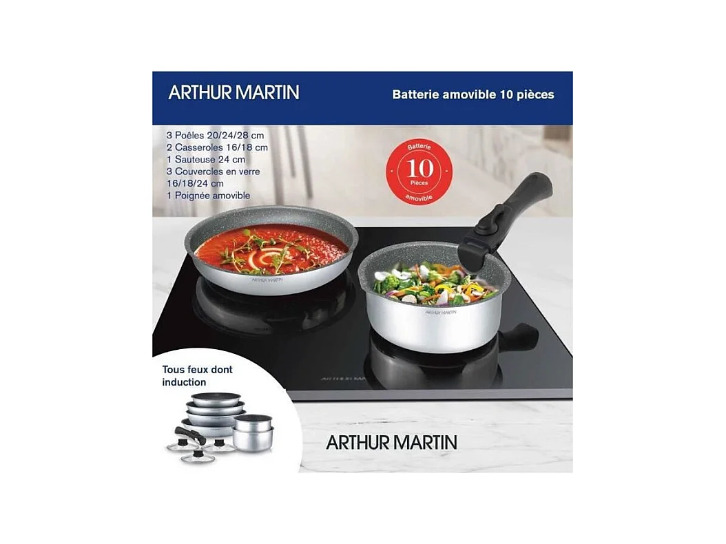 10teiliges Kochgeschirrset Aluminium