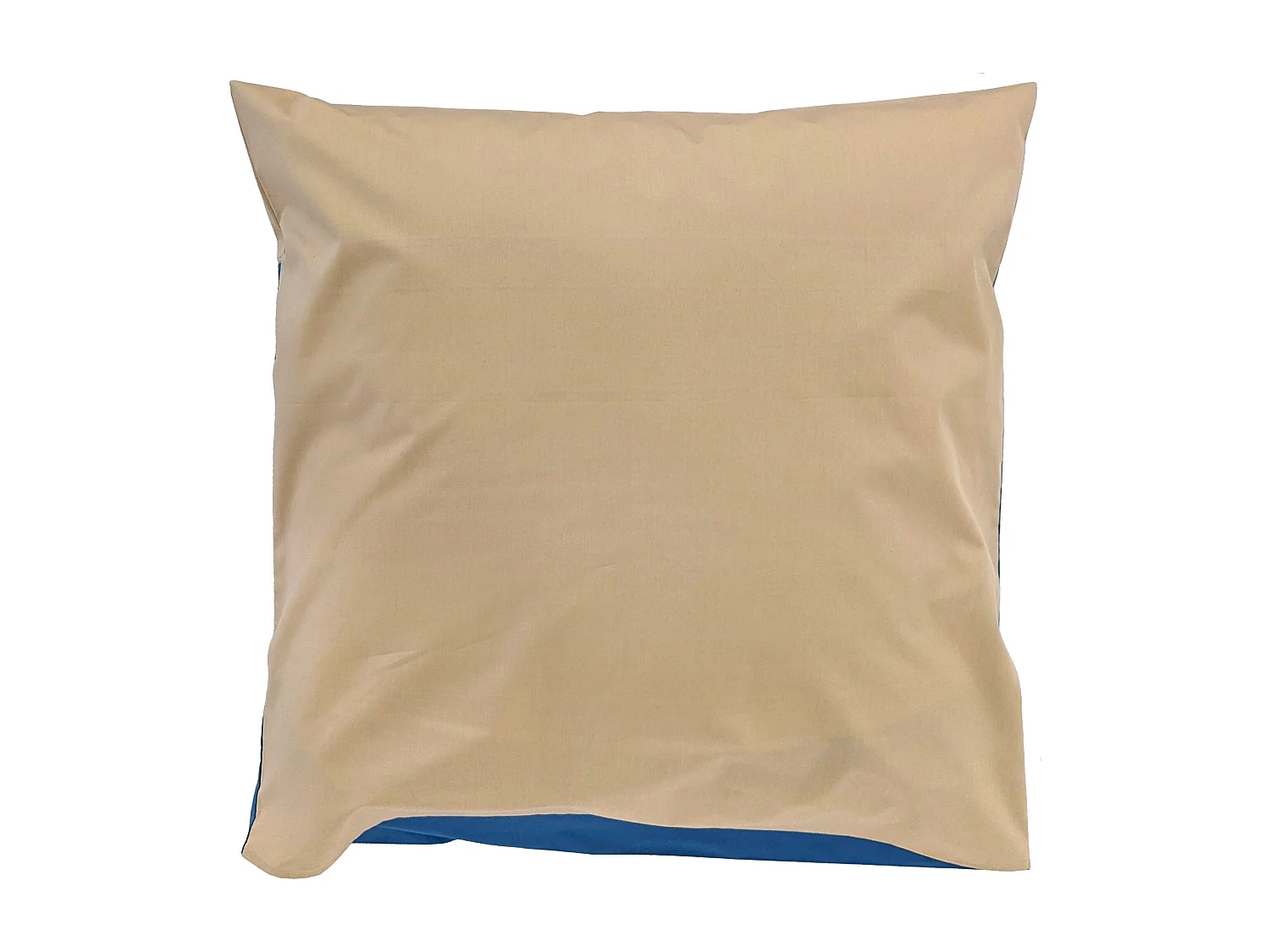 Taie d'oreiller 65x65 cm en percale de coton LINOA bleu cobalt
