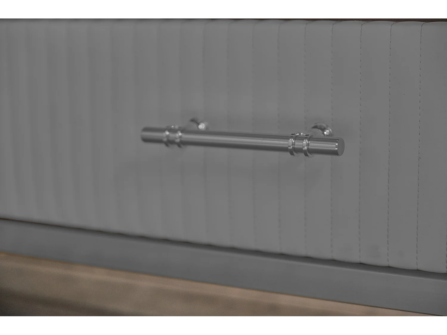 Lowboard - Grau Kunstleder - MARIA