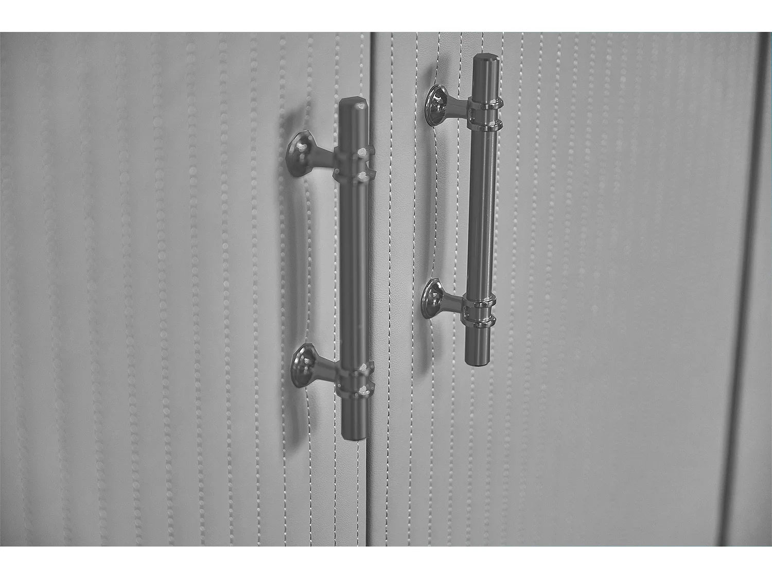 Buffet - Gris Similicuir, marbre - MARIA