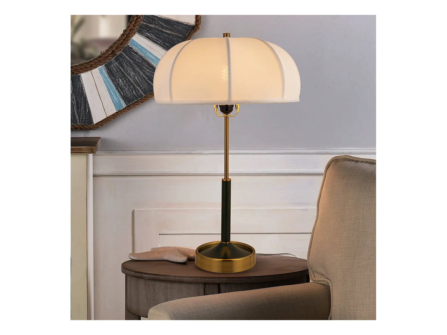 Arturesthome lampe de table pour chambre à coucher d36 cm x h60 cm,vert