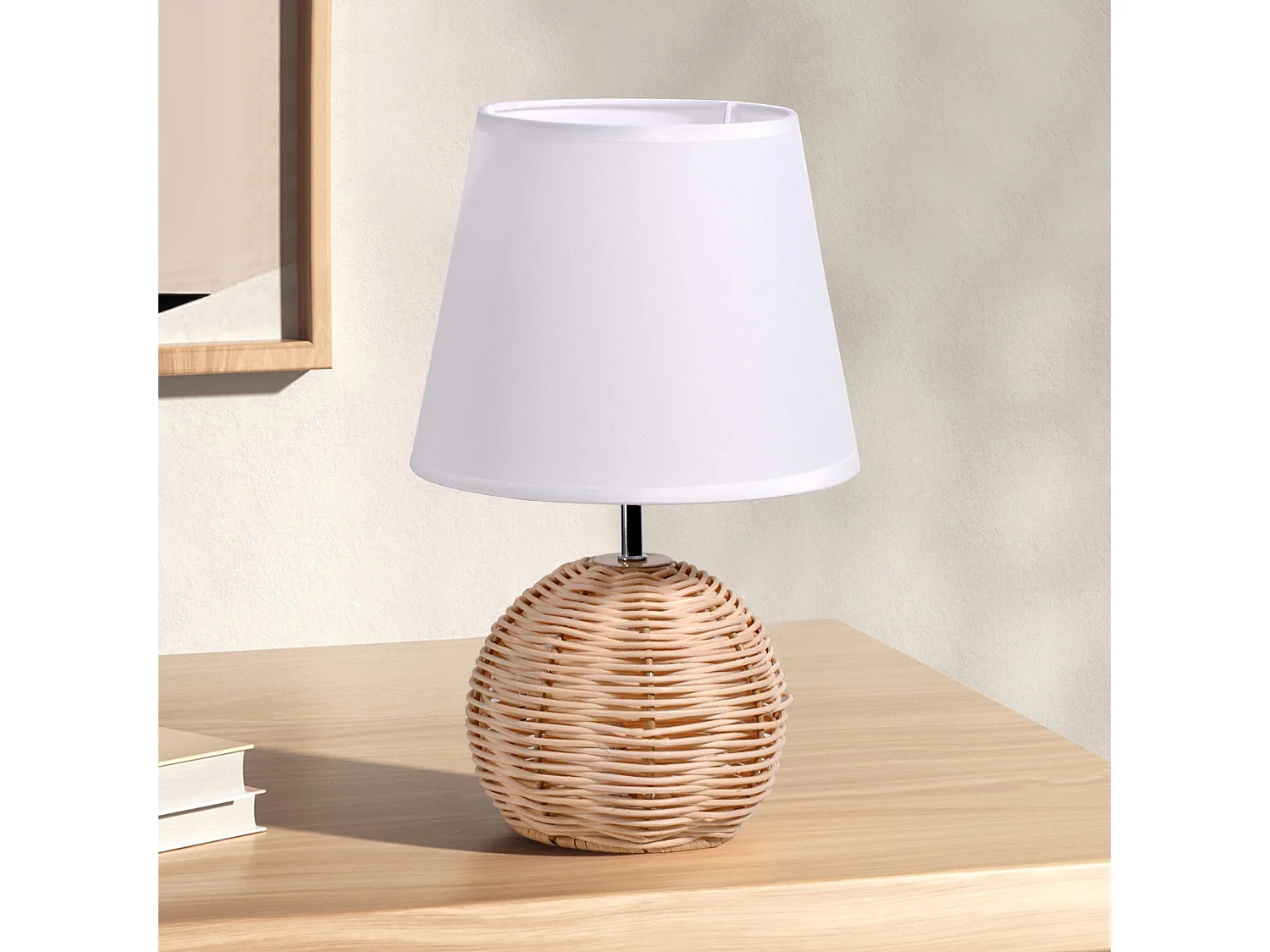 Arturesthome lampes de chevet lampes de table lampes de table en rotin pour la chambre et le salon d20 cm x h35 cm