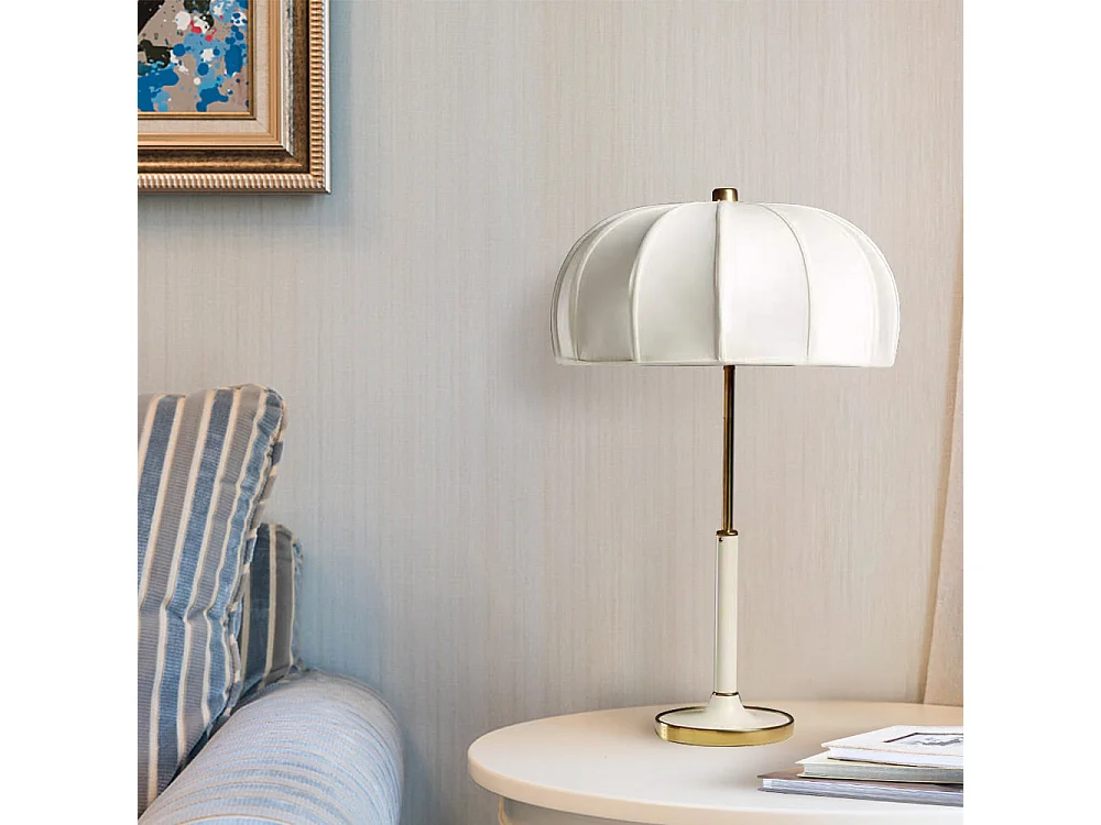 Arturesthome lampe de table lampe de chevet chambre convient pour le salon et d'autres espaces de vie d36 cm x h60 cm,blanc