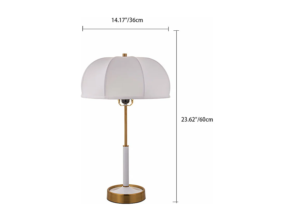 Arturesthome lampe de table lampe de chevet chambre convient pour le salon et d'autres espaces de vie d36 cm x h60 cm,blanc