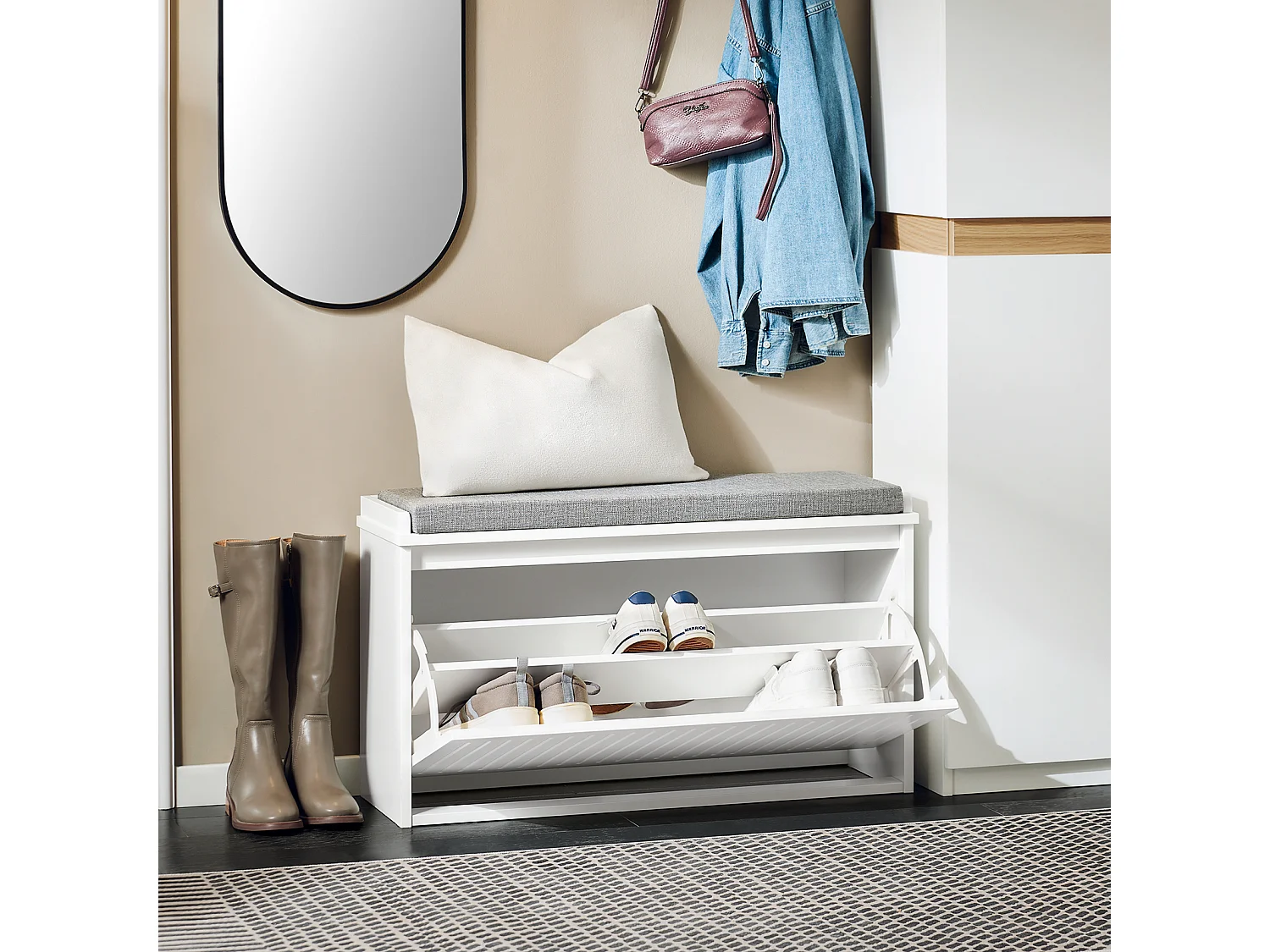 SoBuy Schuhbank FSR98-L-W