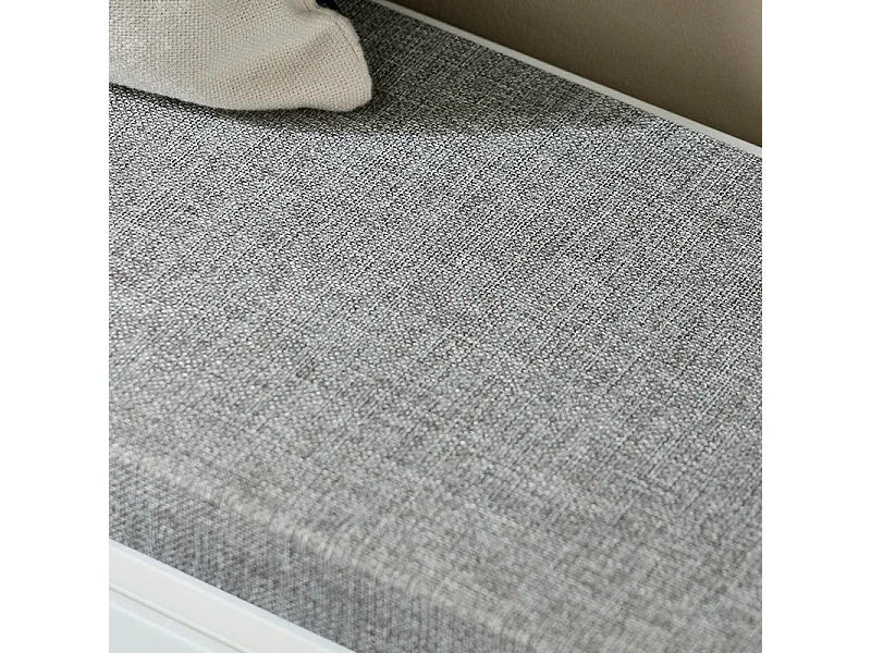 SoBuy FSR98-L-W Banc à Chaussures, Meuble à Chaussures, Meuble d'entrée, avec Assise Coussin Rembourré et Abattant