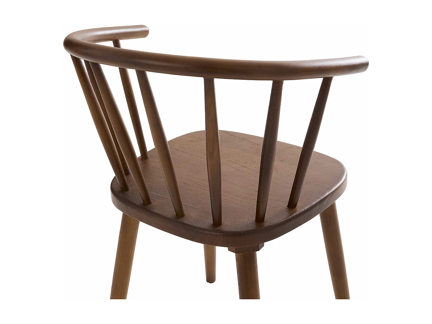 Lot de 2 chaises marron en bois d'orme