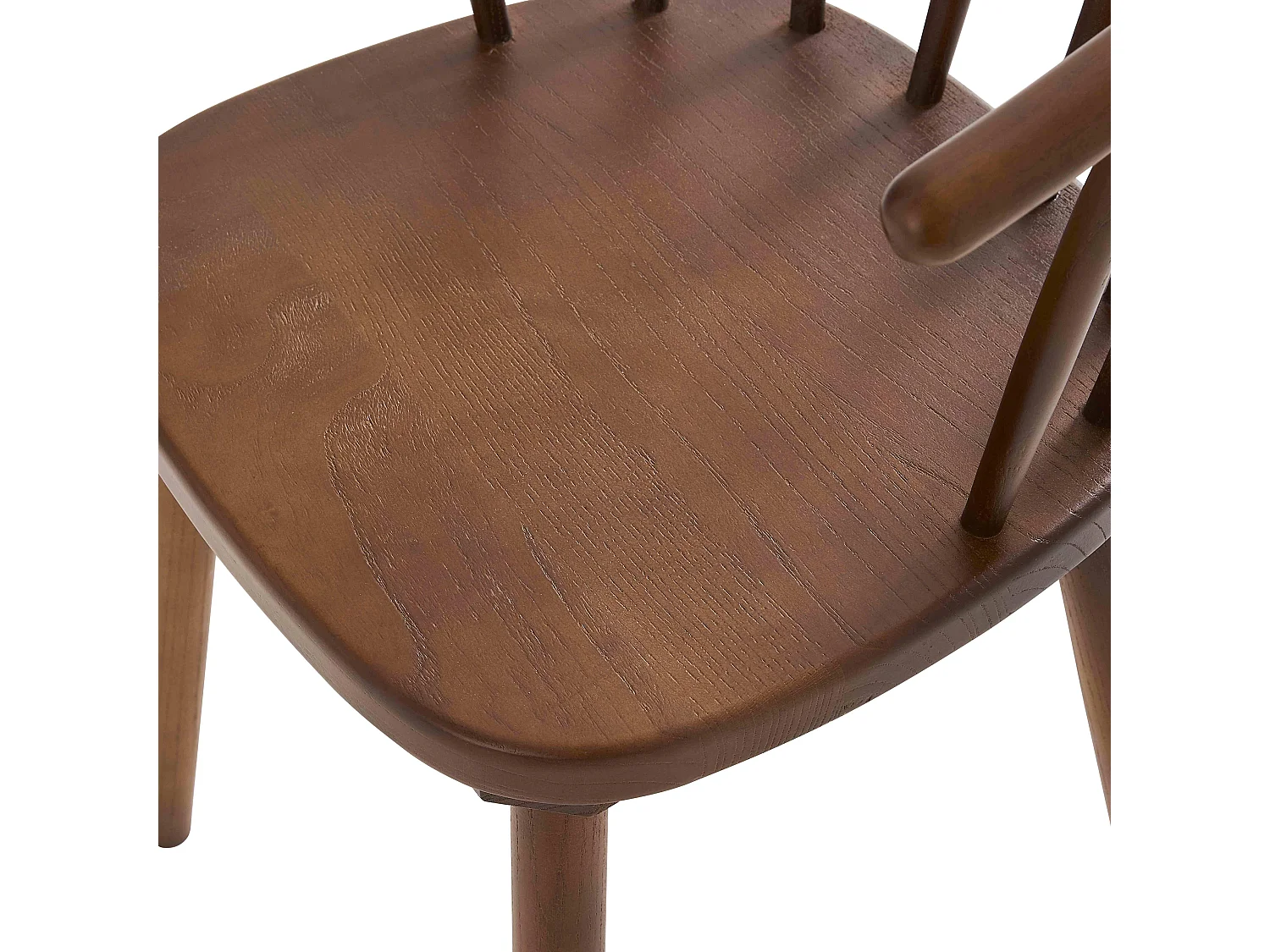 Lot de 2 chaises marron en bois d'orme