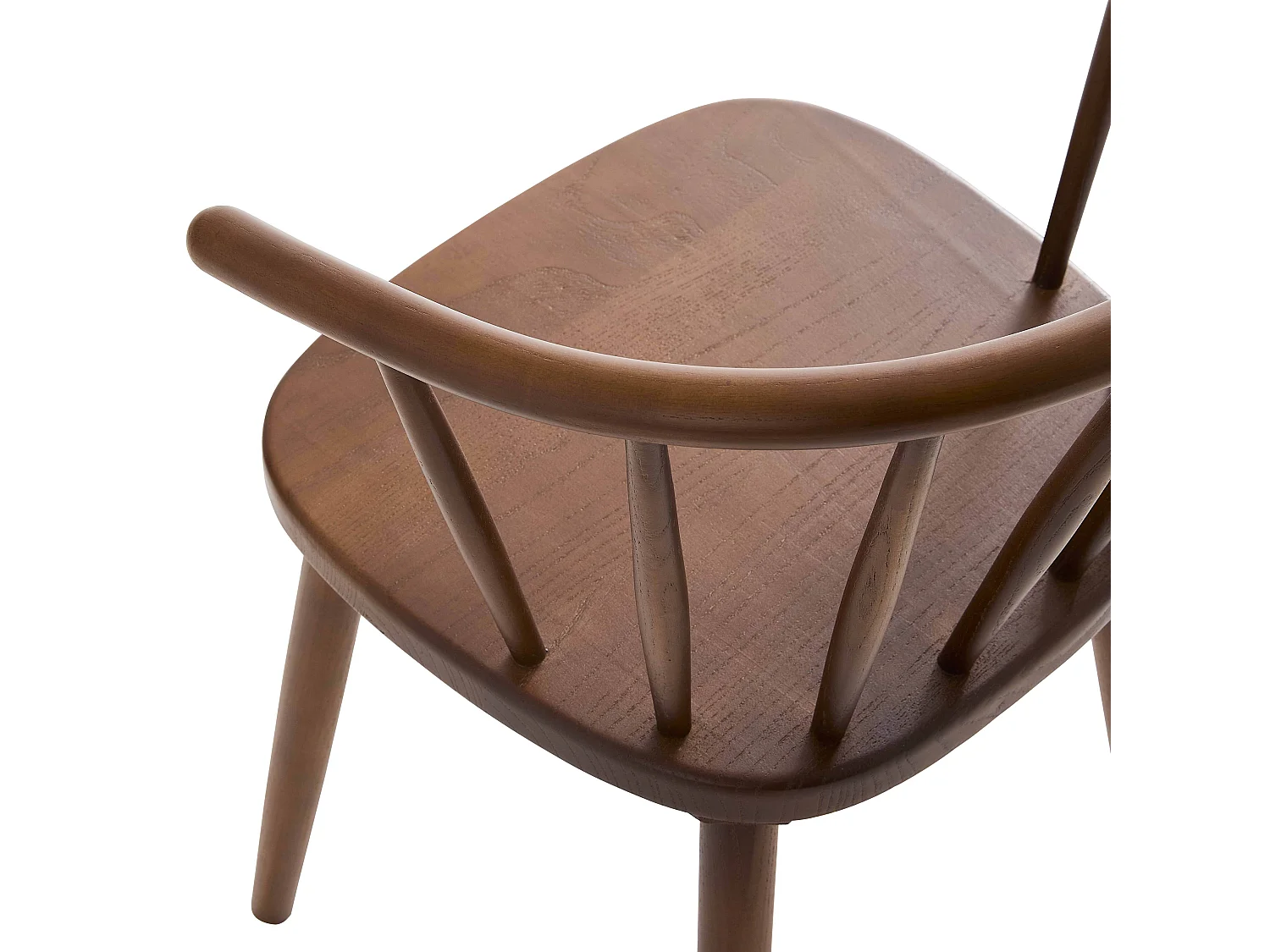 Lot de 2 chaises marron en bois d'orme