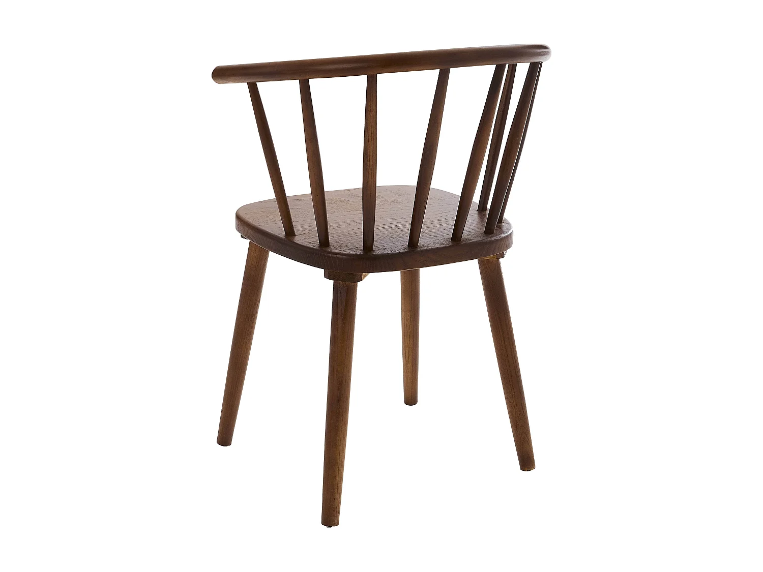 Lot de 2 chaises marron en bois d'orme
