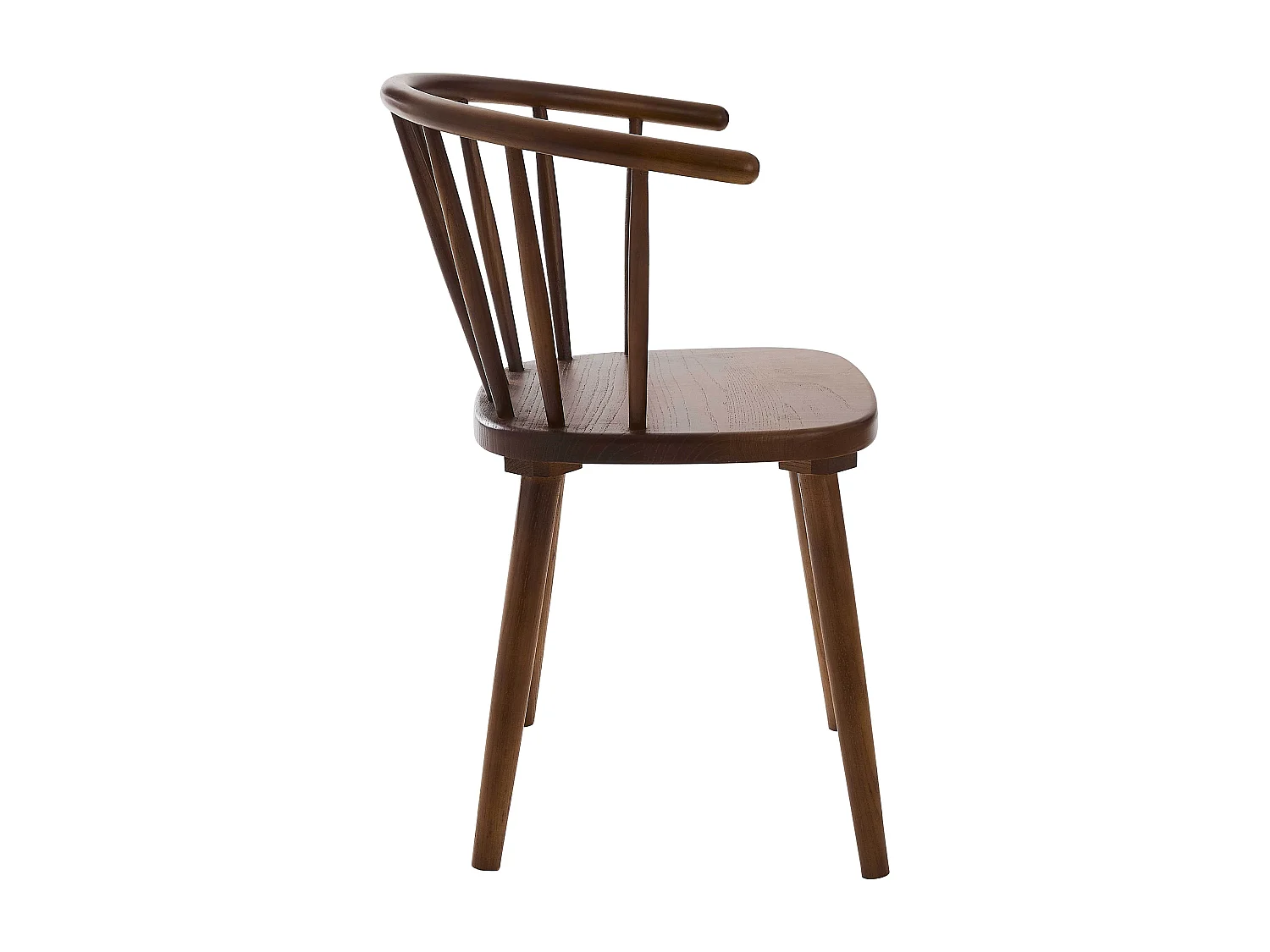 Lot de 2 chaises marron en bois d'orme
