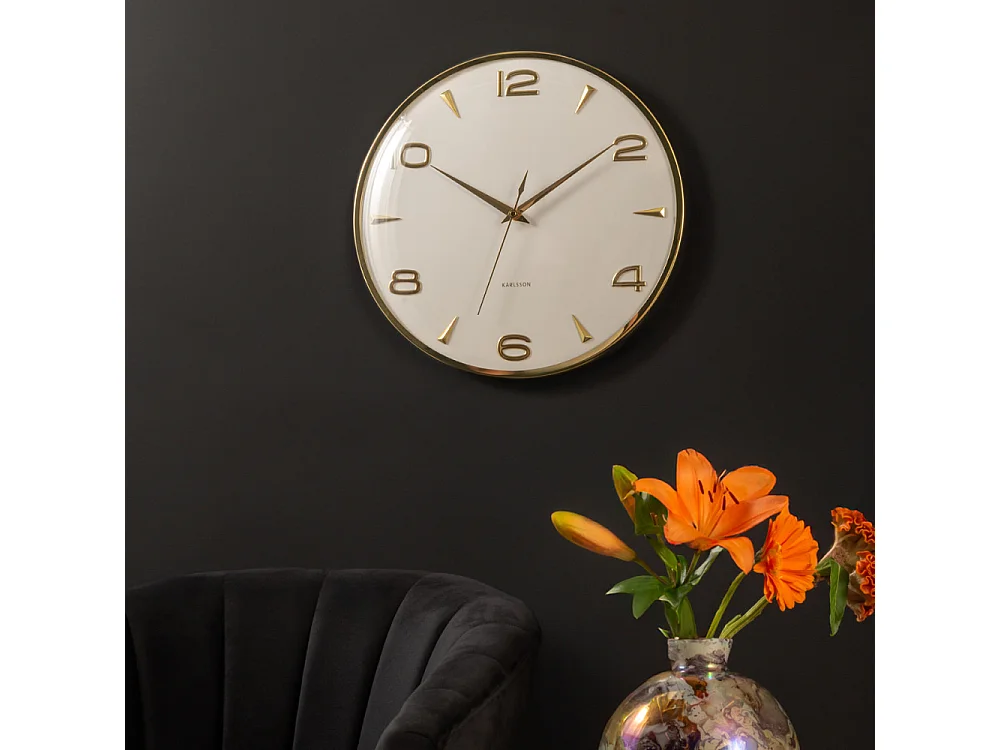 Horloge murale Sienna Glow D40cm Blanc  Present Time