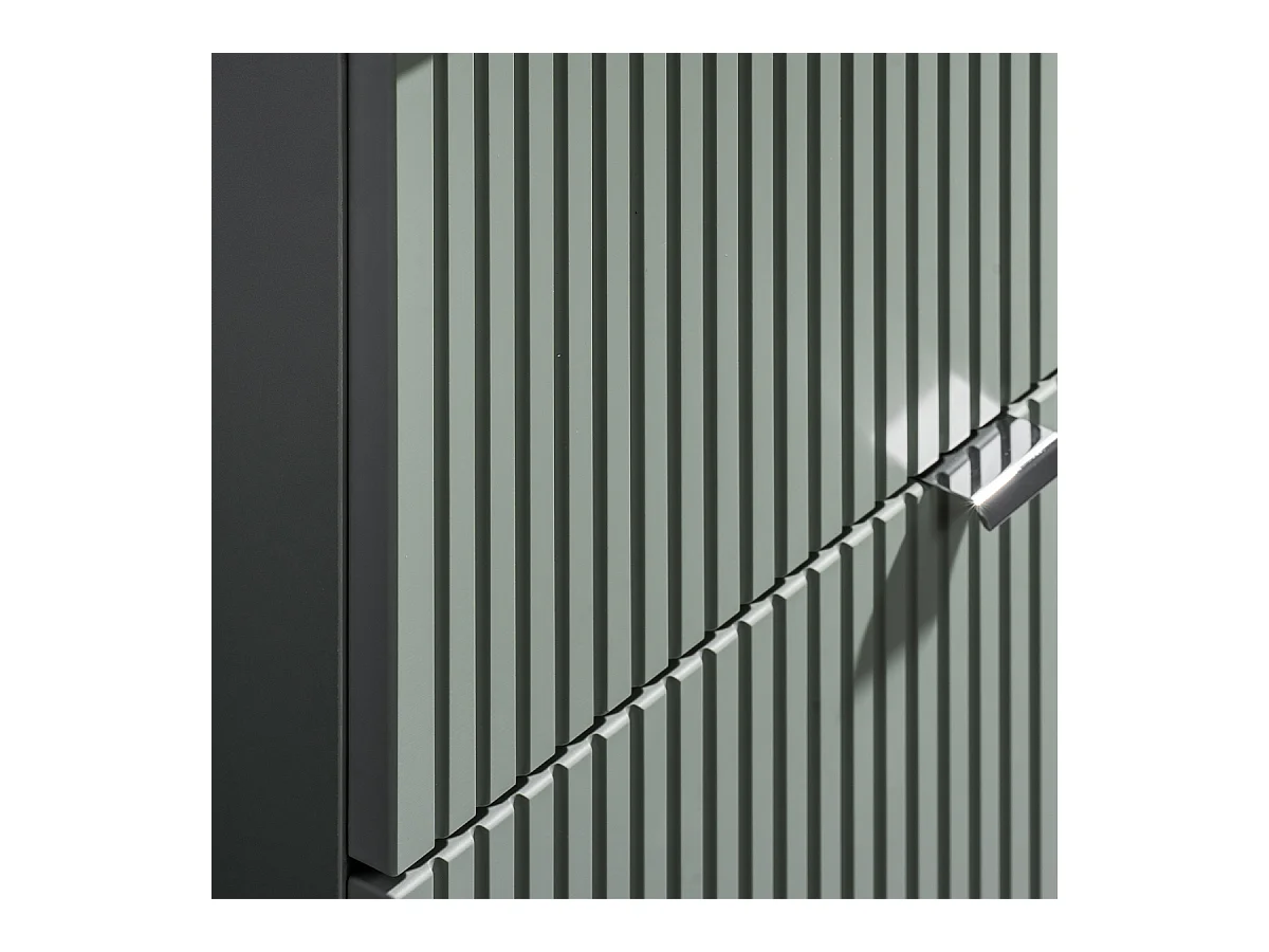 Meuble simple vasque encastrée 80cm 2 tiroirs Jade Vert