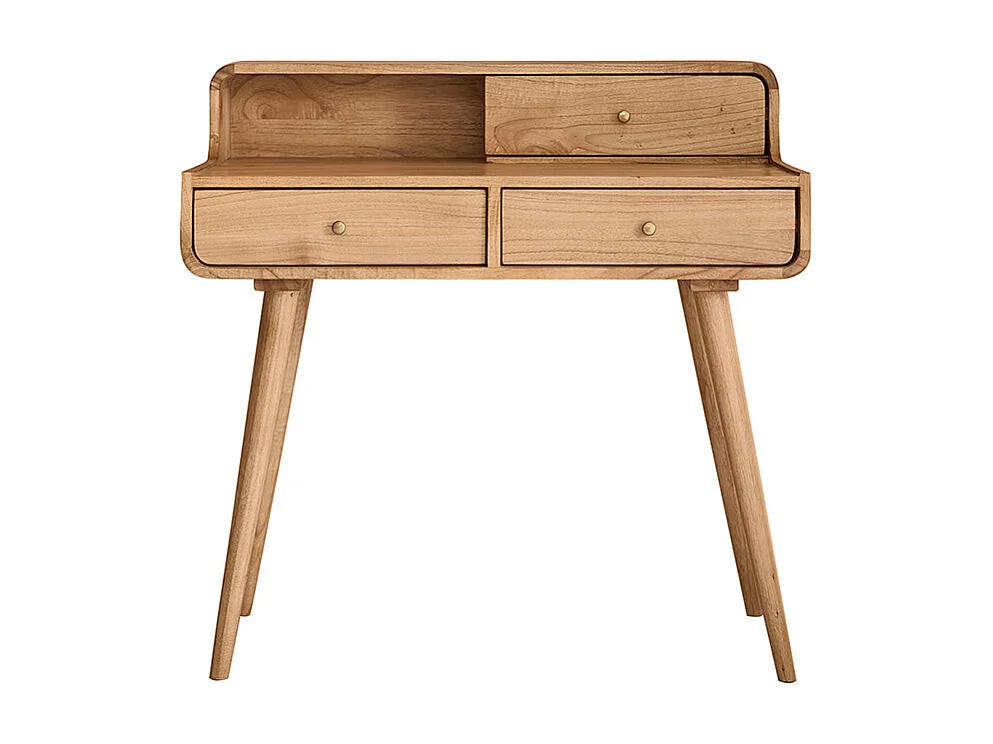 Bureau en bois massif 90 cm 3 tiroirs
