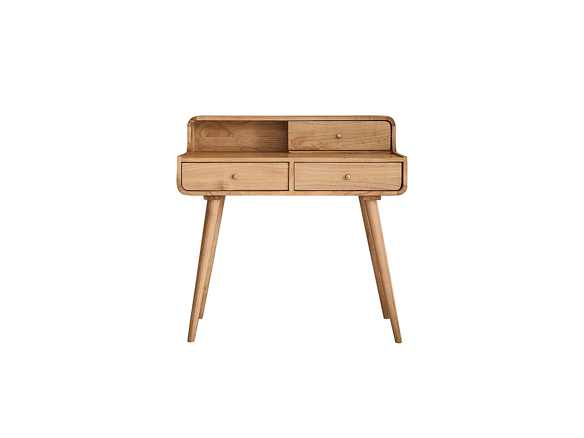 Bureau en bois massif 90 cm 3 tiroirs