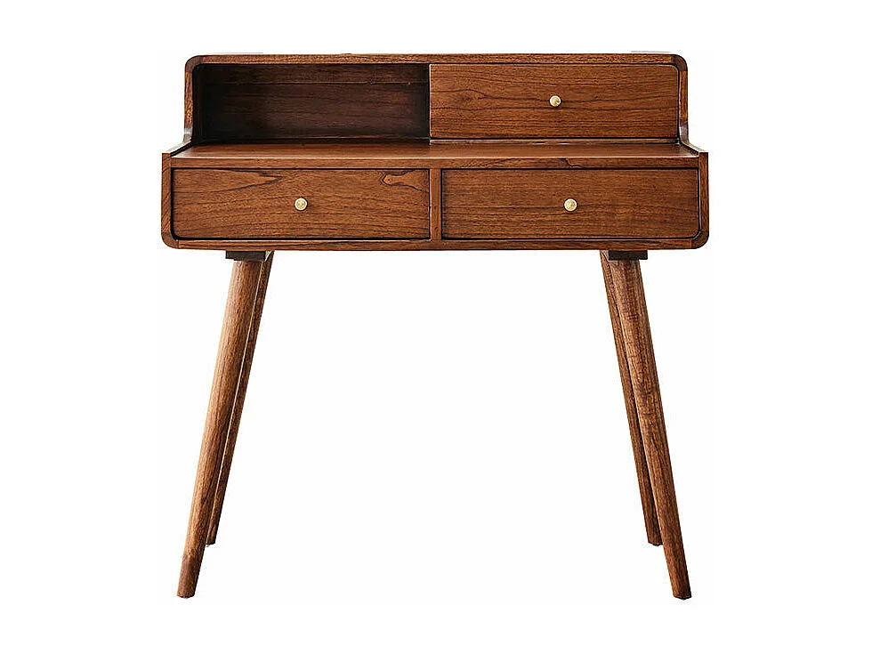 Scrivania in mindi massello finitura noce