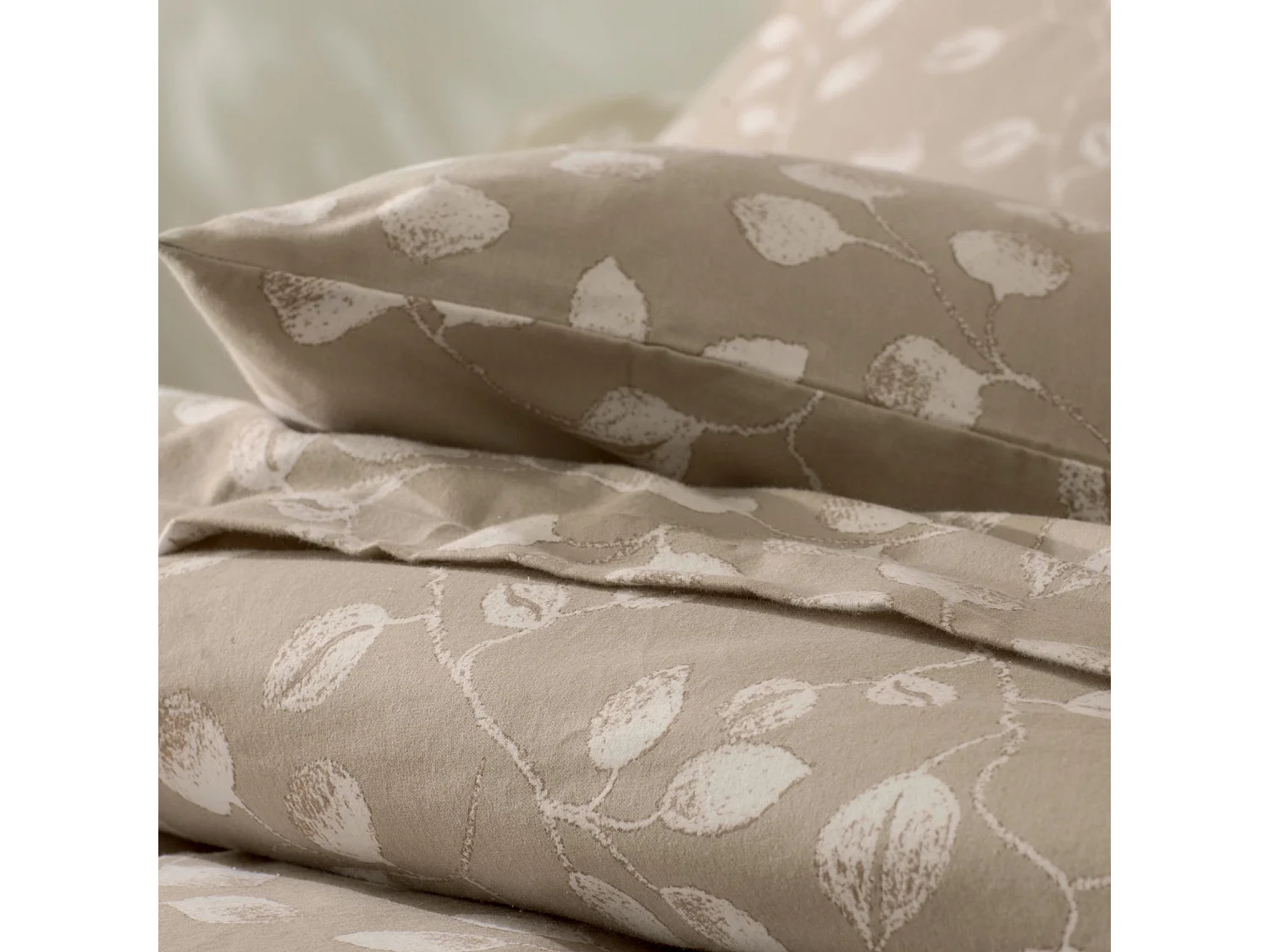 Parure de lit flanelle 100% coton Léna Tradilinge 240x220