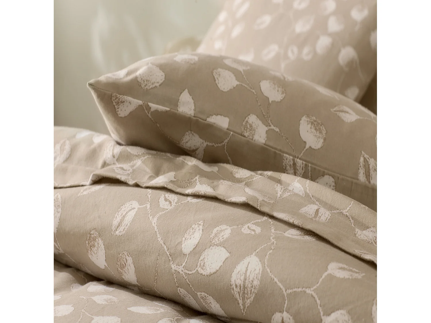 Parure de lit flanelle 100% coton Léna Tradilinge 140x200