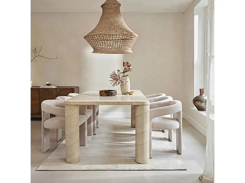 Table à manger en pierre forme organique 150 cm IDAHO