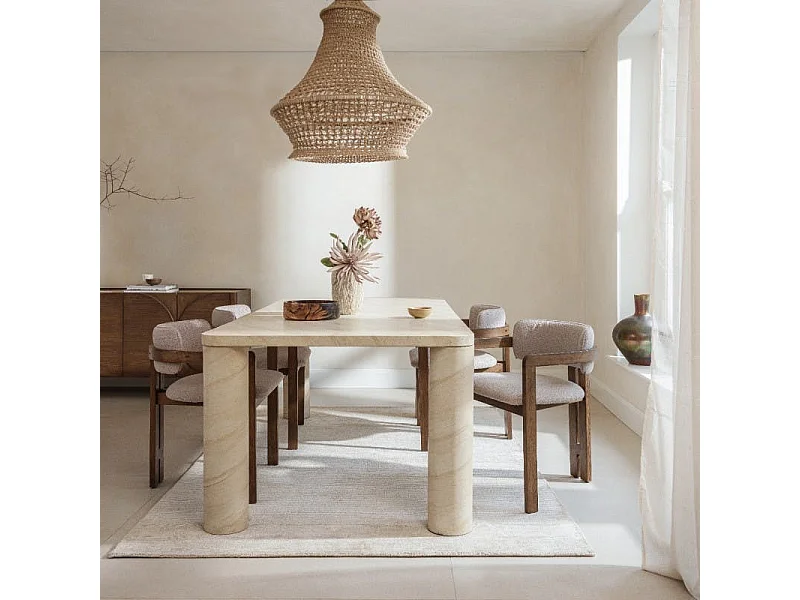 Table à manger en pierre forme organique 150 cm IDAHO