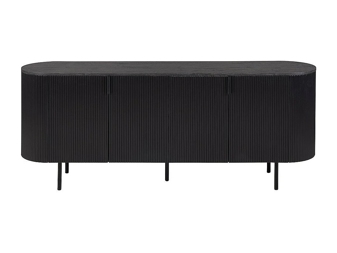 Buffetkast / Dressoir VAGOS – 4 deuren – Afmetingen L200 x H80 x D45 cm – Kleur donkerbruin – Designstijl