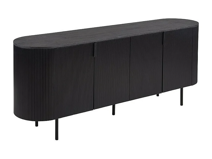 Buffetkast / Dressoir VAGOS – 4 deuren – Afmetingen L200 x H80 x D45 cm – Kleur donkerbruin – Designstijl