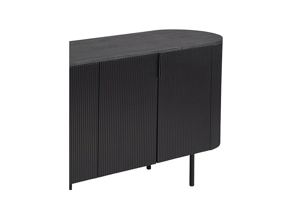 Buffetkast / Dressoir VAGOS – 4 deuren – Afmetingen L200 x H80 x D45 cm – Kleur donkerbruin – Designstijl