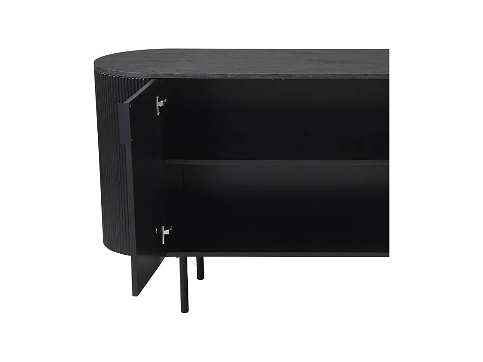 Buffetkast / Dressoir VAGOS – 4 deuren – Afmetingen L200 x H80 x D45 cm – Kleur donkerbruin – Designstijl