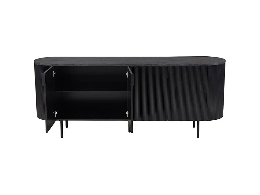 Buffetkast / Dressoir VAGOS – 4 deuren – Afmetingen L200 x H80 x D45 cm – Kleur donkerbruin – Designstijl