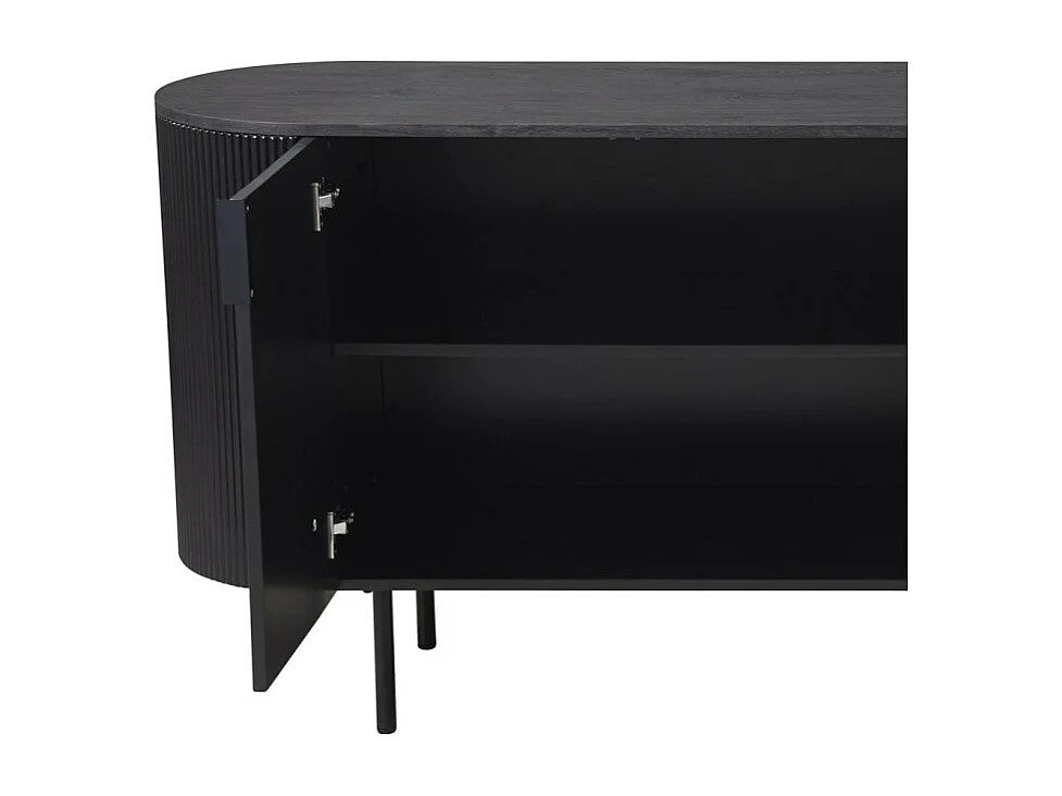 Buffetkast / Dressoir VAGOS – 4 deuren – Afmetingen L200 x H80 x D45 cm – Kleur donkerbruin – Designstijl