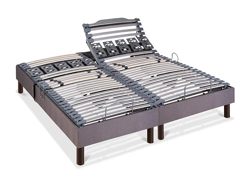 BELLECOUR LITERIE | Ensemble Duo ATHENA 2x70x200 cm | Sommiers électriques + Matelas Mémoire de forme