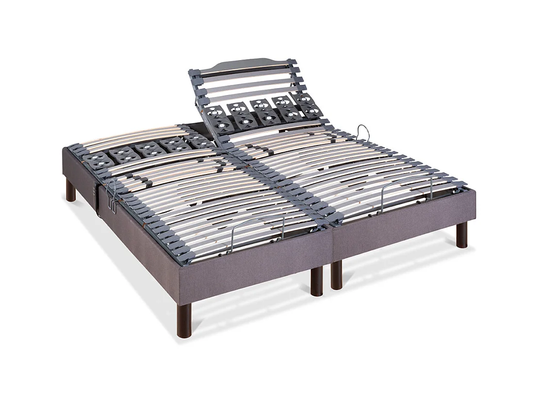 BELLECOUR LITERIE | Ensemble Duo ATHENA 2x70x200 cm | Sommiers électriques + Matelas Mémoire de forme