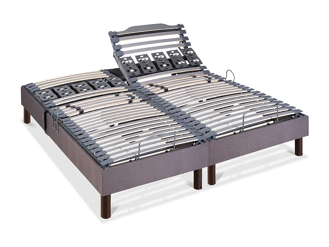 BELLECOUR LITERIE | Ensemble Duo ATHENA 2x70x200 cm | Sommiers électriques + Matelas Mémoire de forme