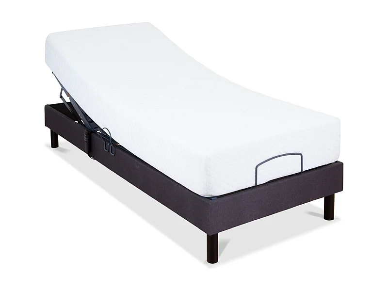 BELLECOUR LITERIE | Ensemble ATHENA 70x200 cm | Sommier électrique + Matelas Mémoire de forme