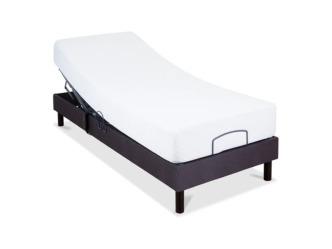 BELLECOUR LITERIE | Ensemble ATHENA 70x200 cm | Sommier électrique + Matelas Mémoire de forme