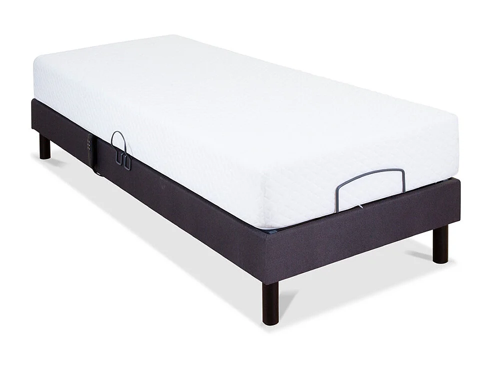 BELLECOUR LITERIE | Ensemble ATHENA 70x200 cm | Sommier électrique + Matelas Mémoire de forme