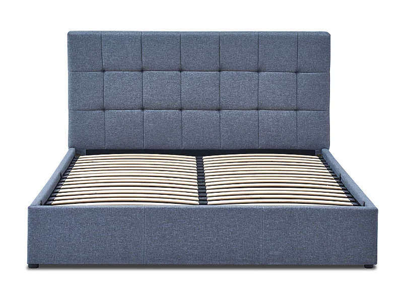 BELLECOUR LITERIE | Lit coffre VINCENNES 140x190 cm | coloris gris