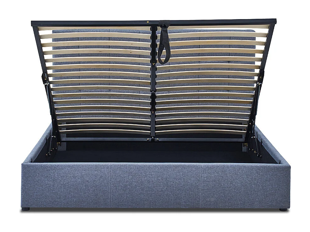 BELLECOUR LITERIE | Lit coffre VINCENNES 140x190 cm | coloris gris