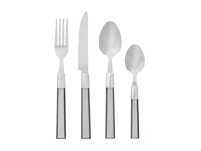 Ménagère Inox 24 Pièces "Tamar" 22cm Gris