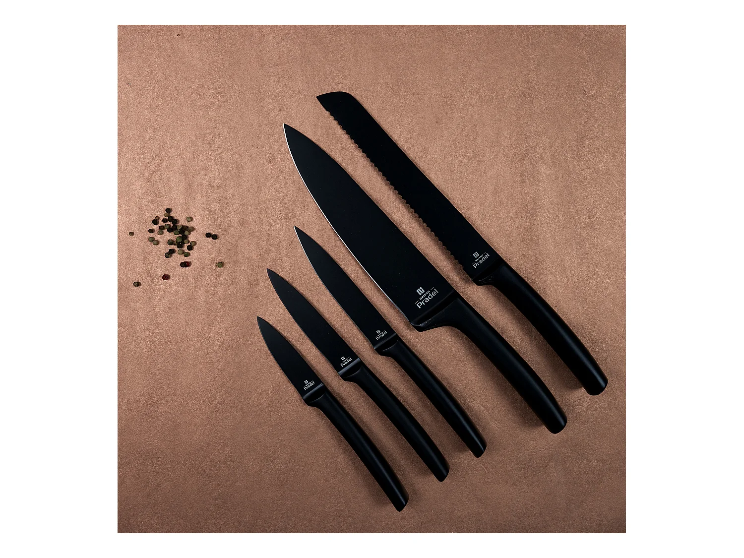 Couteau Acier Inoxydable Noir Lame 12cm Noir