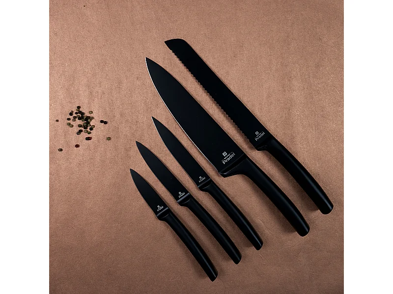 Couteau Acier Inoxydable Noir Lame 12cm Noir