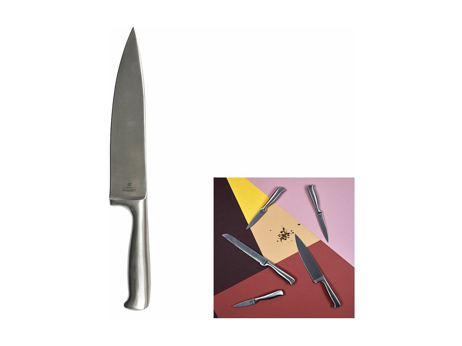 Couteau en Acier "Inoxydable" 20cm Argent