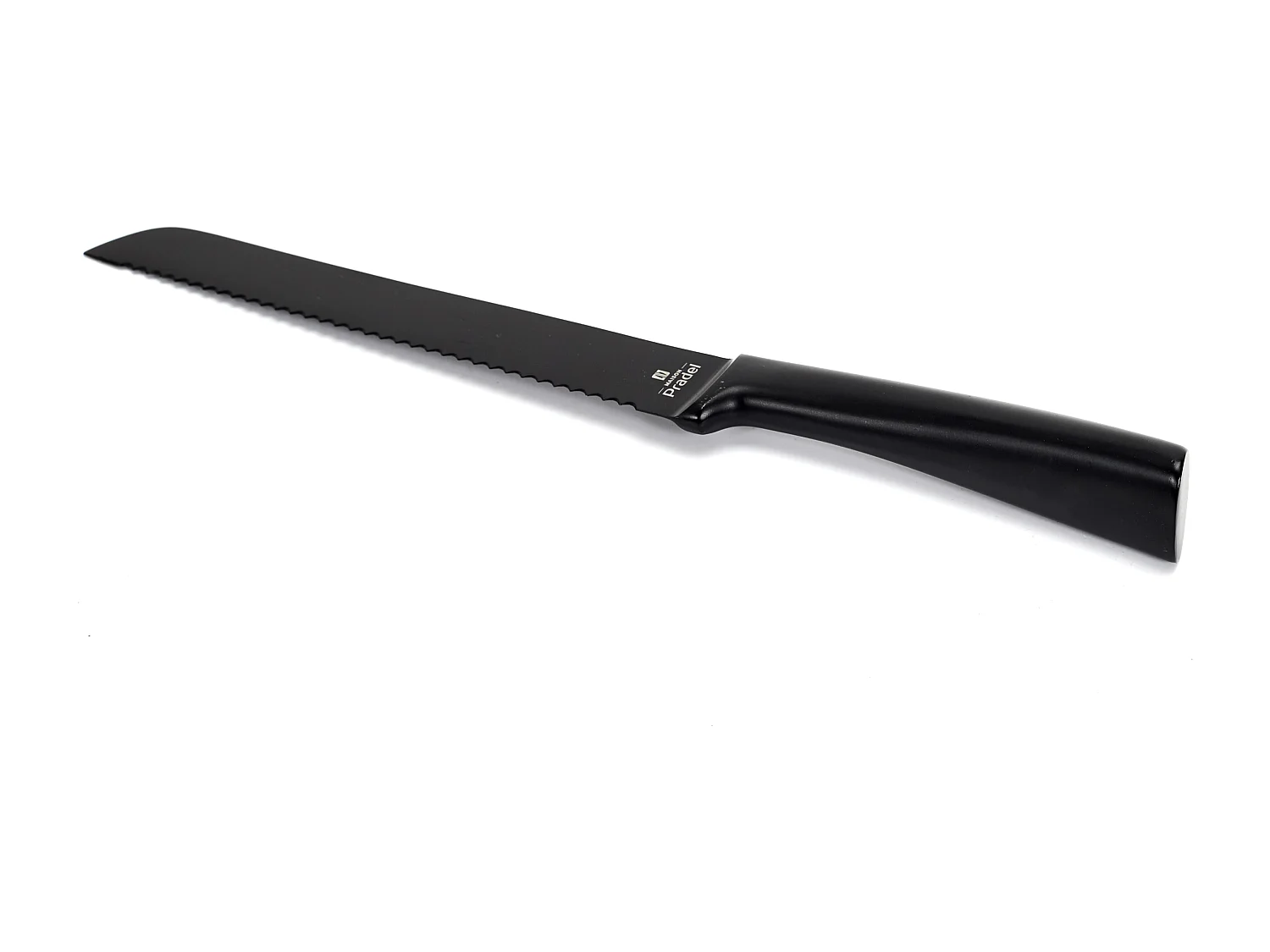 Couteau A Pain Acier Inoxydable Noir Lame 20cm Noir