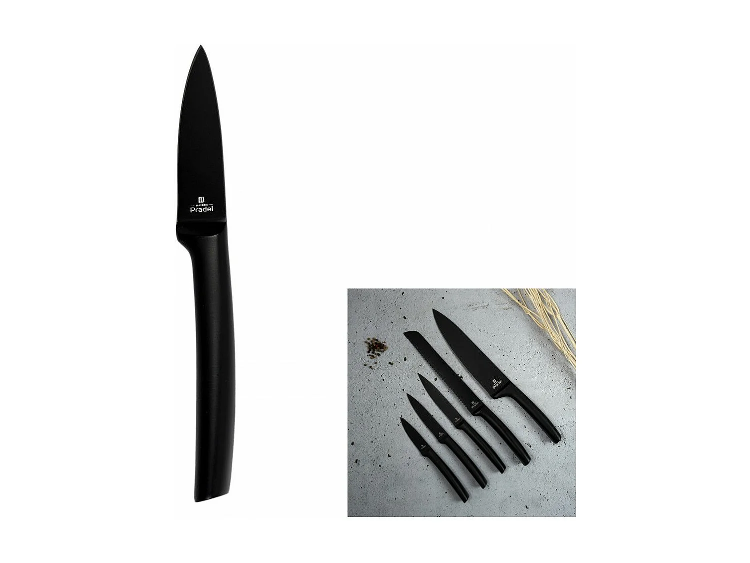 Couteau en Acier Inoxydable "Allure" 7cm Noir